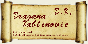 Dragana Kablinović vizit kartica